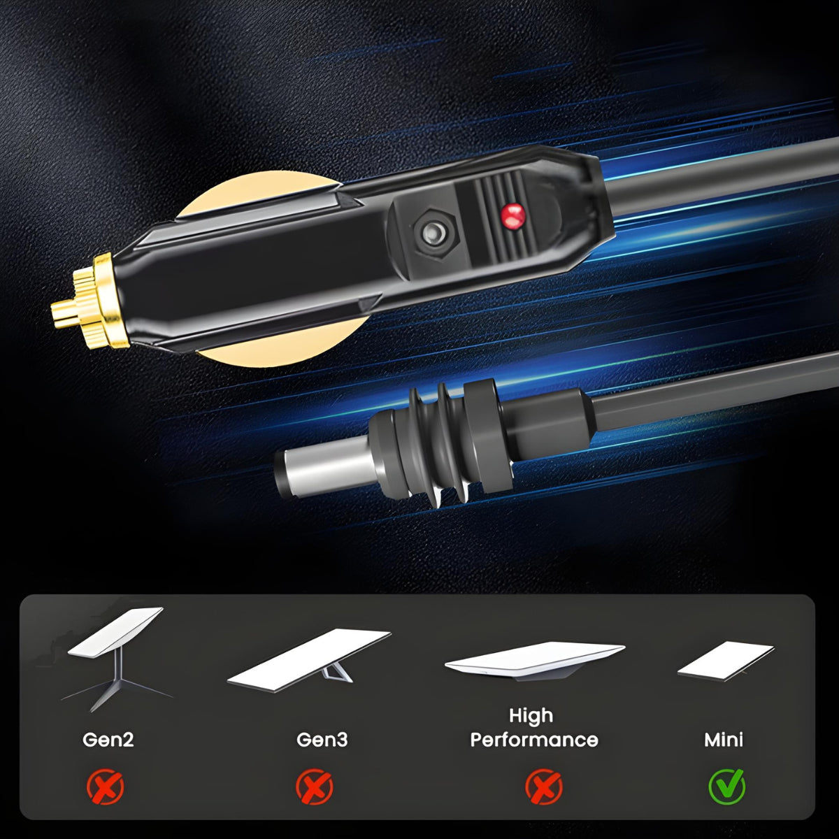 Cabo Veicular Carregador Carro 5 Metros Para Starlink Mini