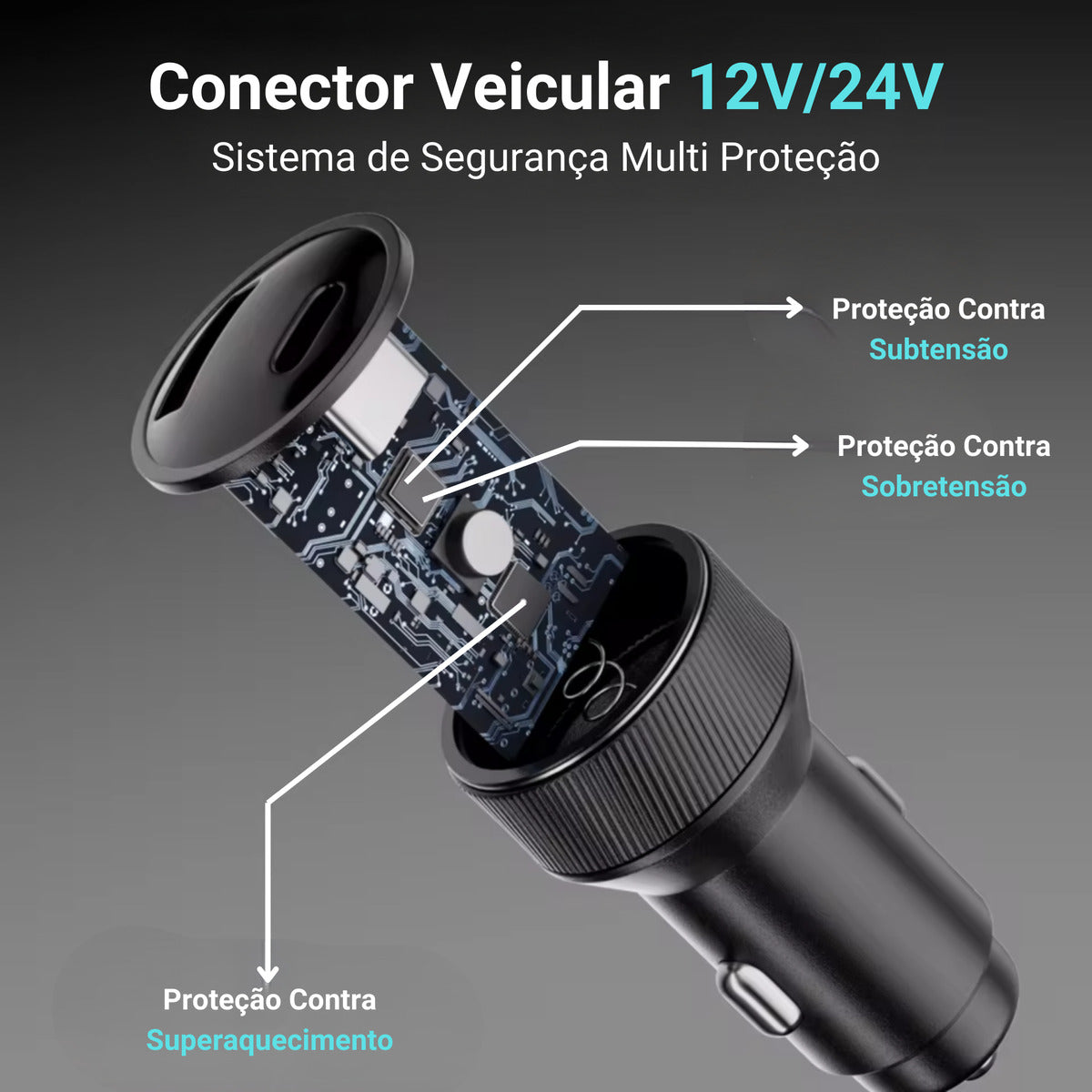 Cabo Alimentação Starlink Mini Usb Tipoc 3m Carro P/ Celular