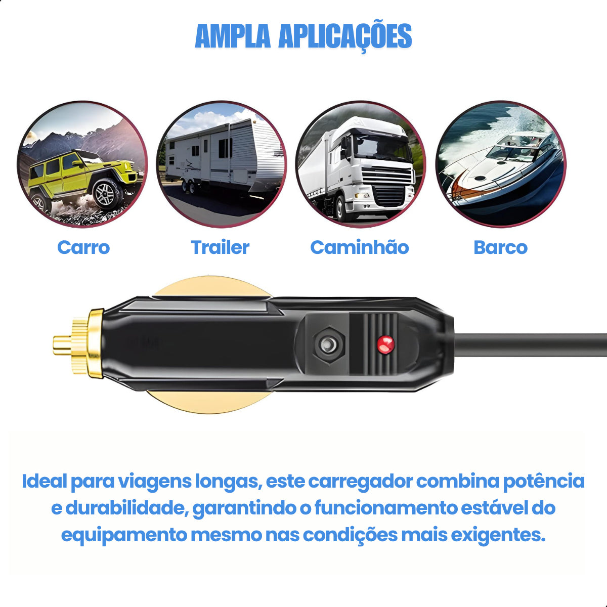 Cabo Veicular Carregador Carro 5 Metros Para Starlink Mini
