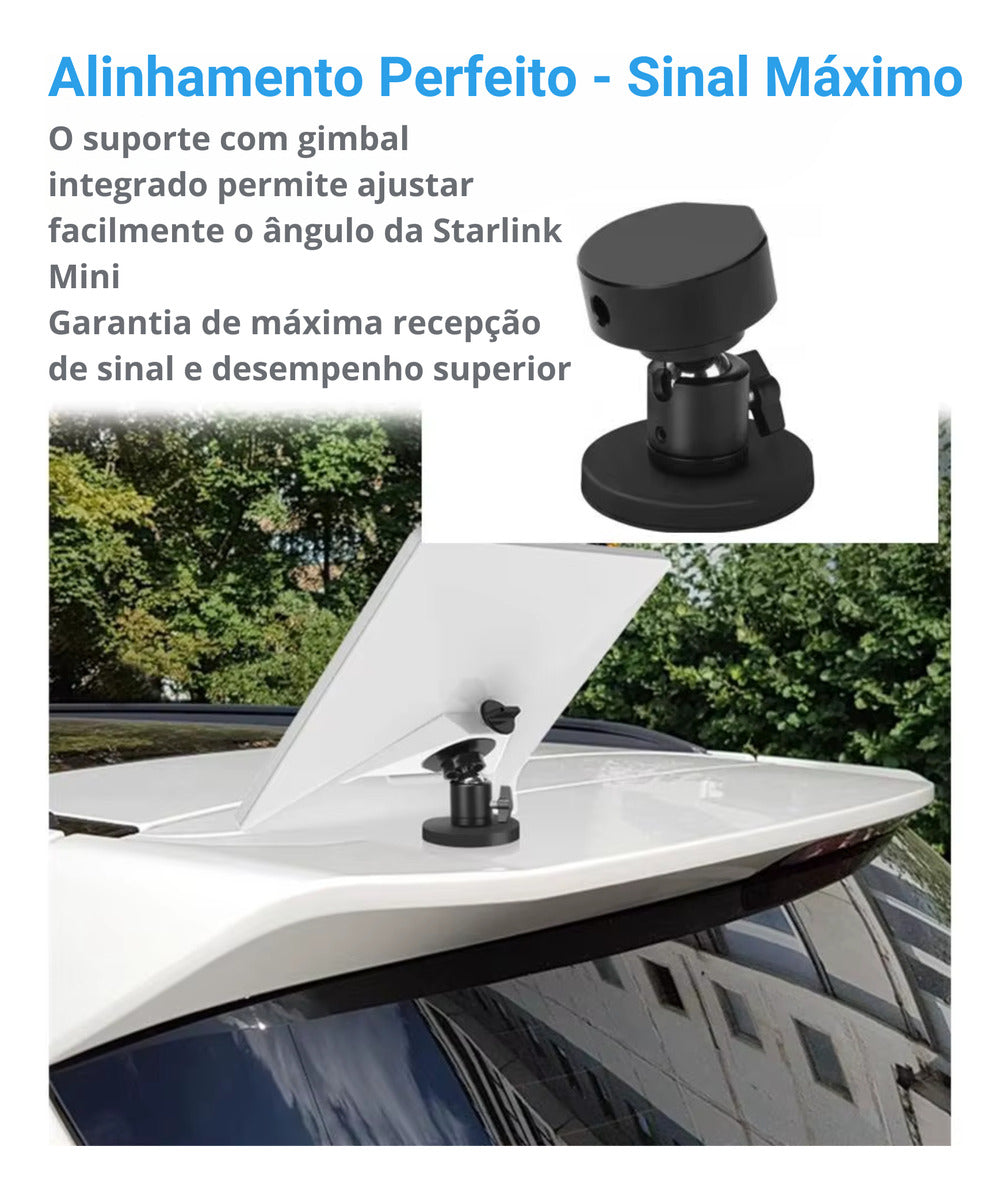 Suporte Magnético Articulado Starlink Mini Ajustavel Carro
