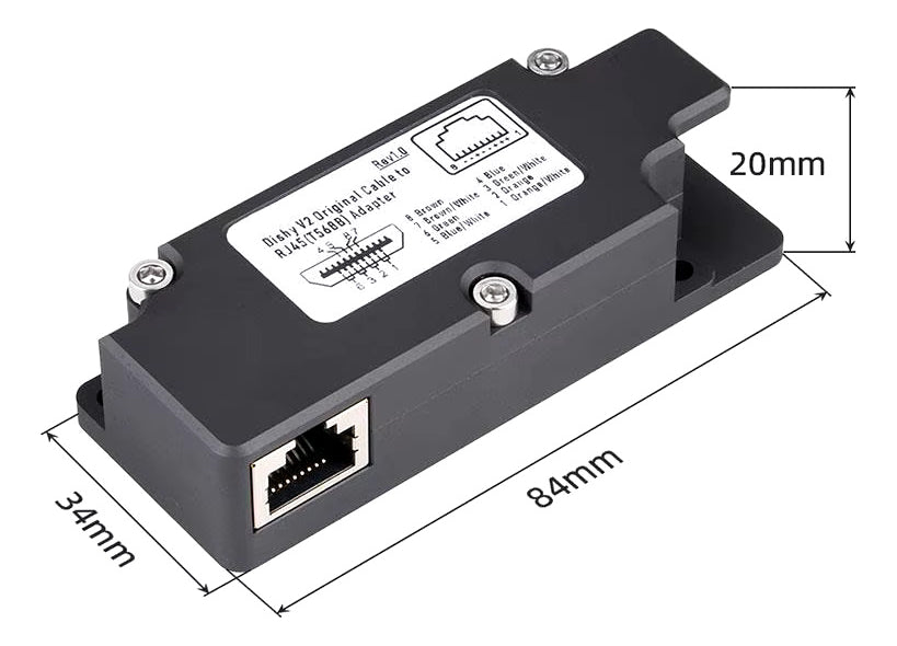 Adaptador P/ Antena Dishy Starlink V1 / V2 Conversor Rj45