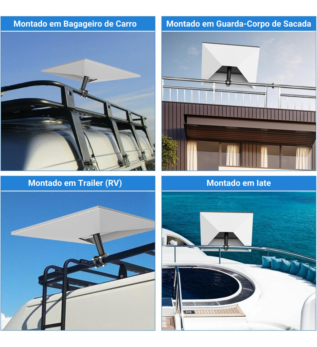 Suporte Starlink Gen 3 Para Barcos Veículos Trailers Rack