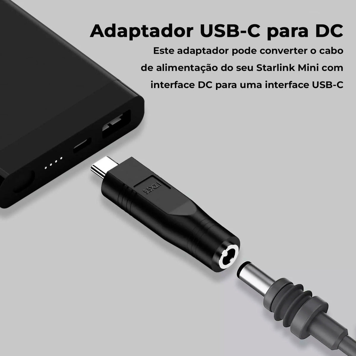 Adaptador P/ Fonte De Alimentação Tipoc P/ Dc Starlink Mini