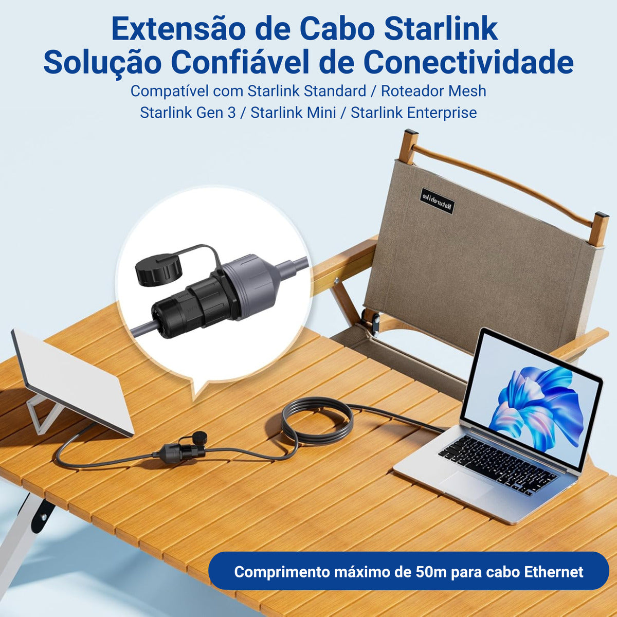Conector Protetorethernet Rj45 Starlink Mini Alta Resistênci