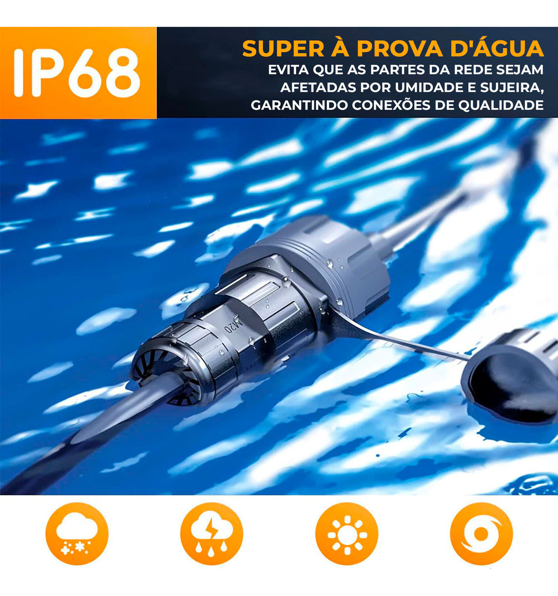 Adaptador Fêmea Cabo De Extensão Starklink V2 Gen2 P/ Rj45
