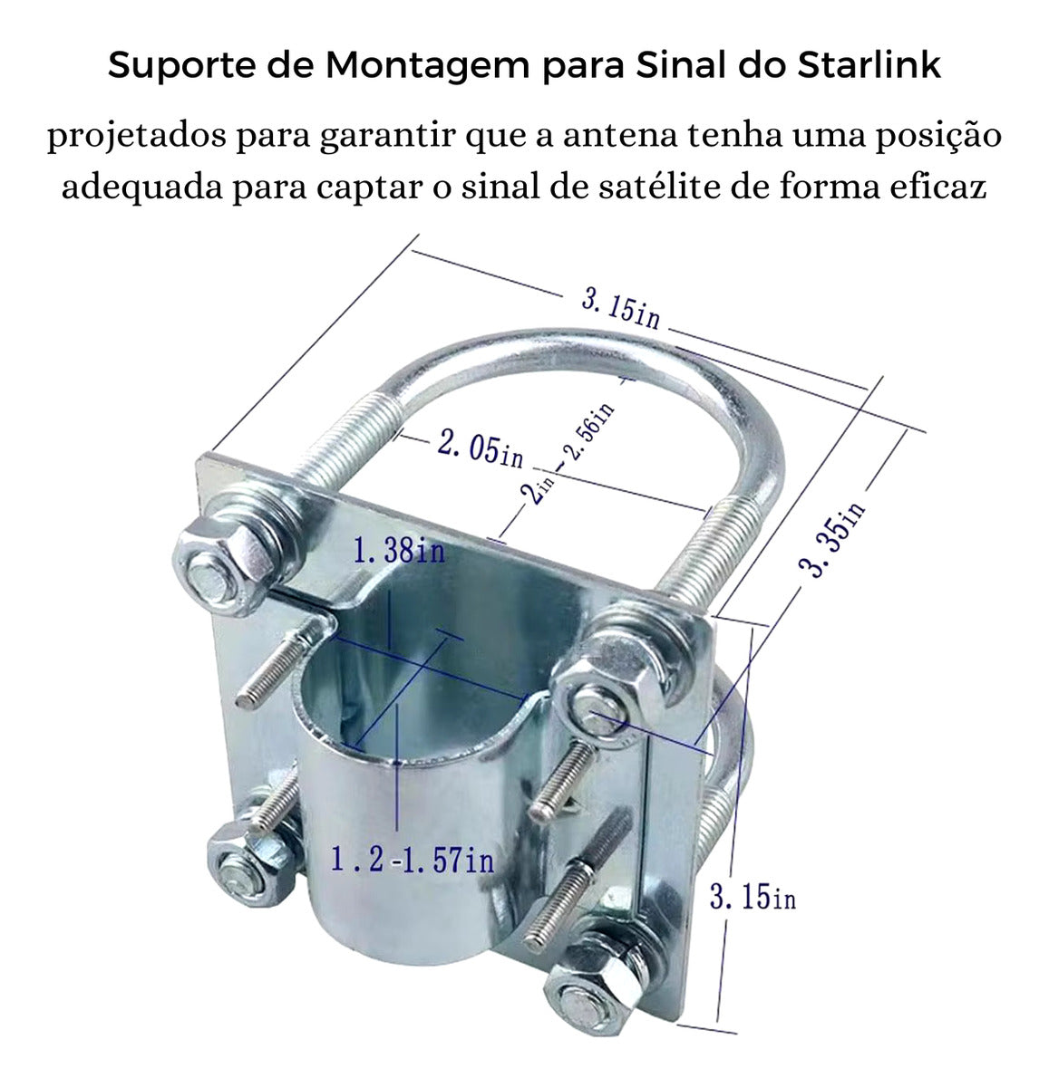 Suporte De Instalação Sinal Starlink Ajustável E Resistente