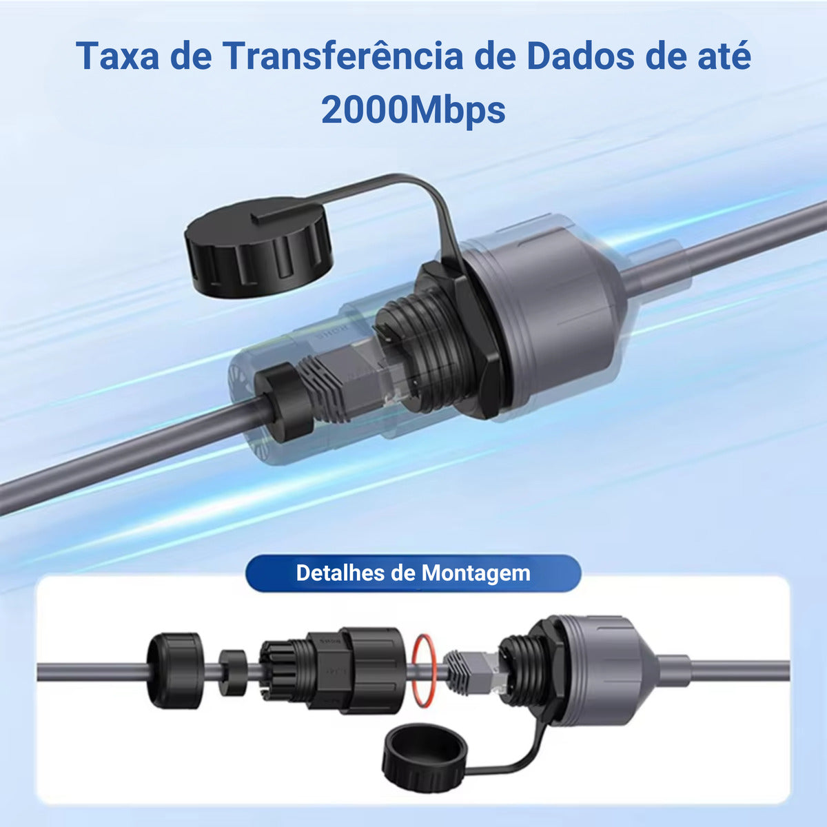 Conector Protetorethernet Rj45 Starlink Mini Alta Resistênci