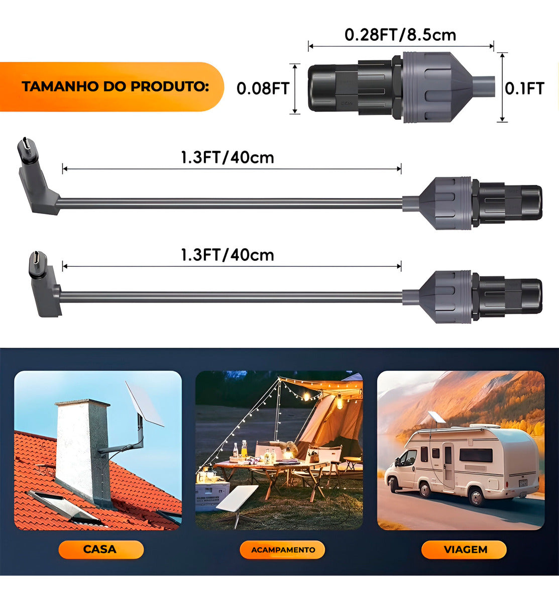 Adaptador Fêmea Cabo De Extensão Starklink V2 Gen2 P/ Rj45