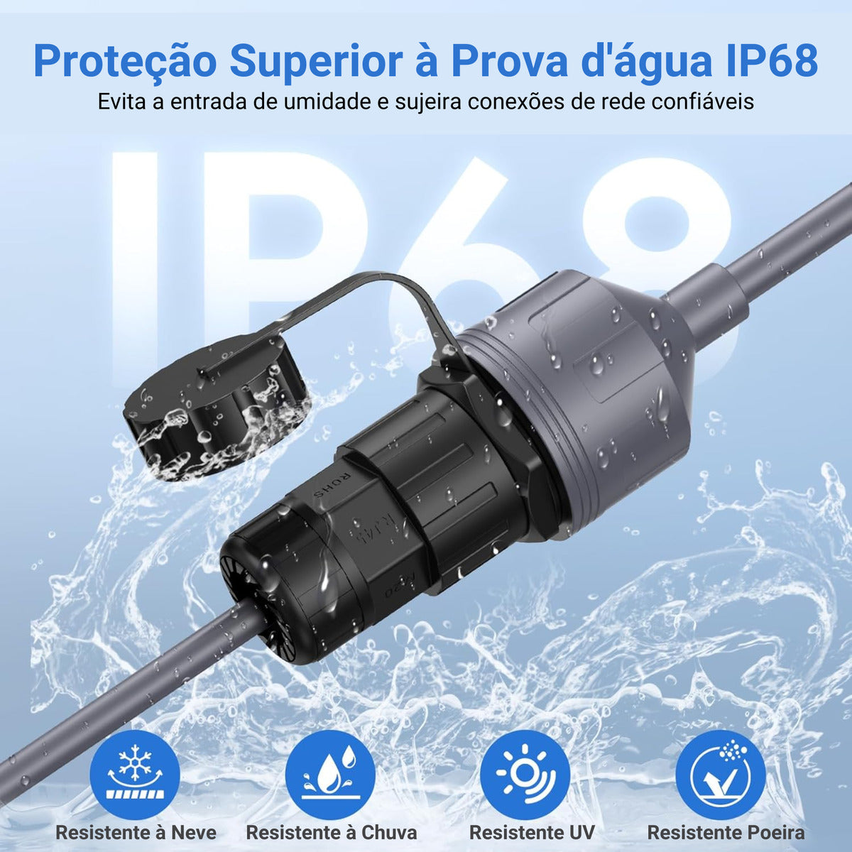 Conector Protetorethernet Rj45 Starlink Mini Alta Resistênci