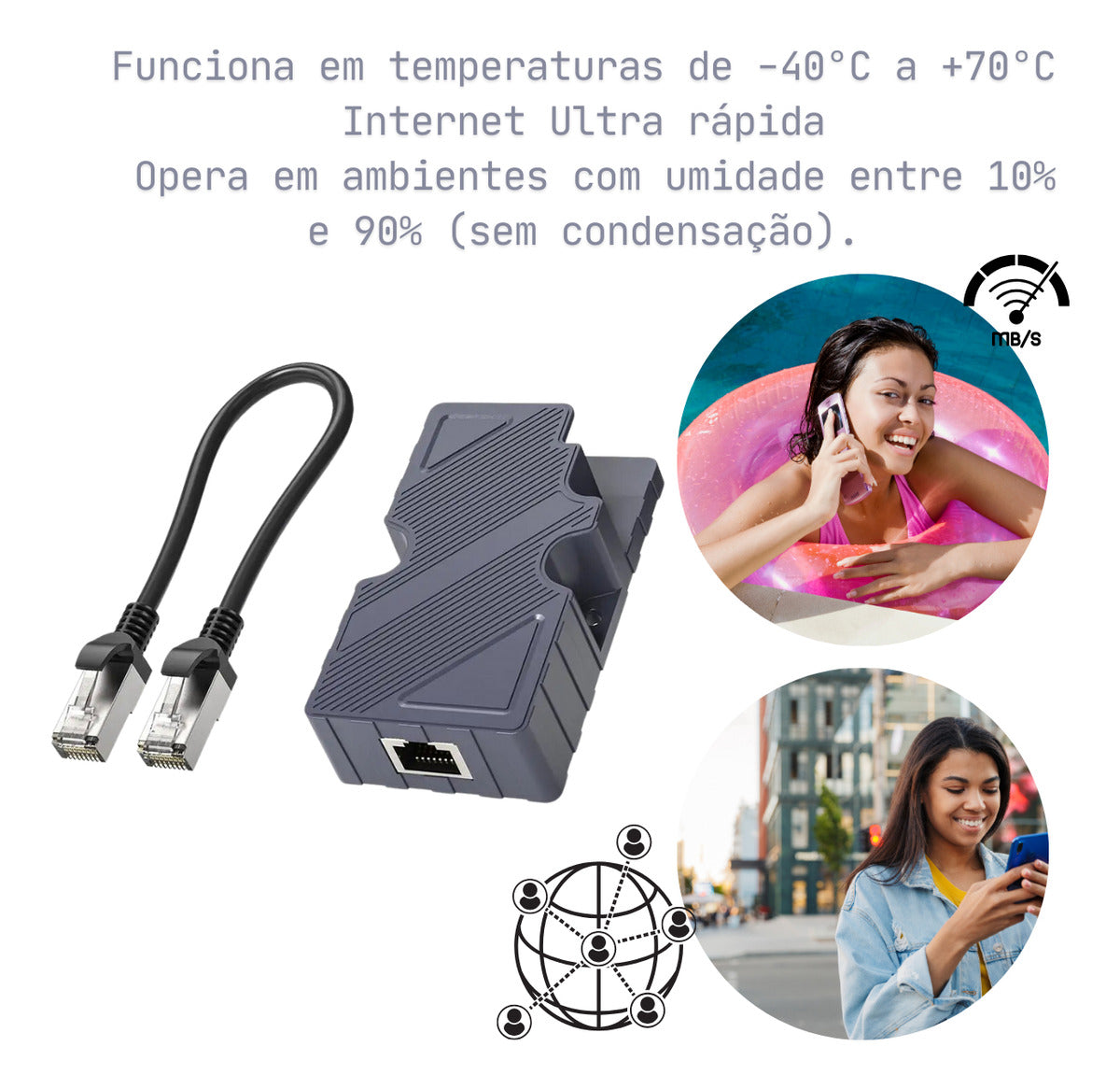 Adaptador Starlink Dishy Rj45 Wireless Internet 1000 Mb/s