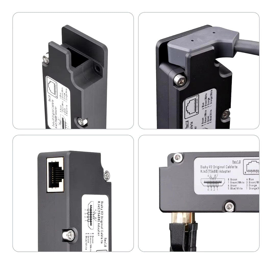 Adaptador P/ Antena Dishy Starlink V1 / V2 Conversor Rj45