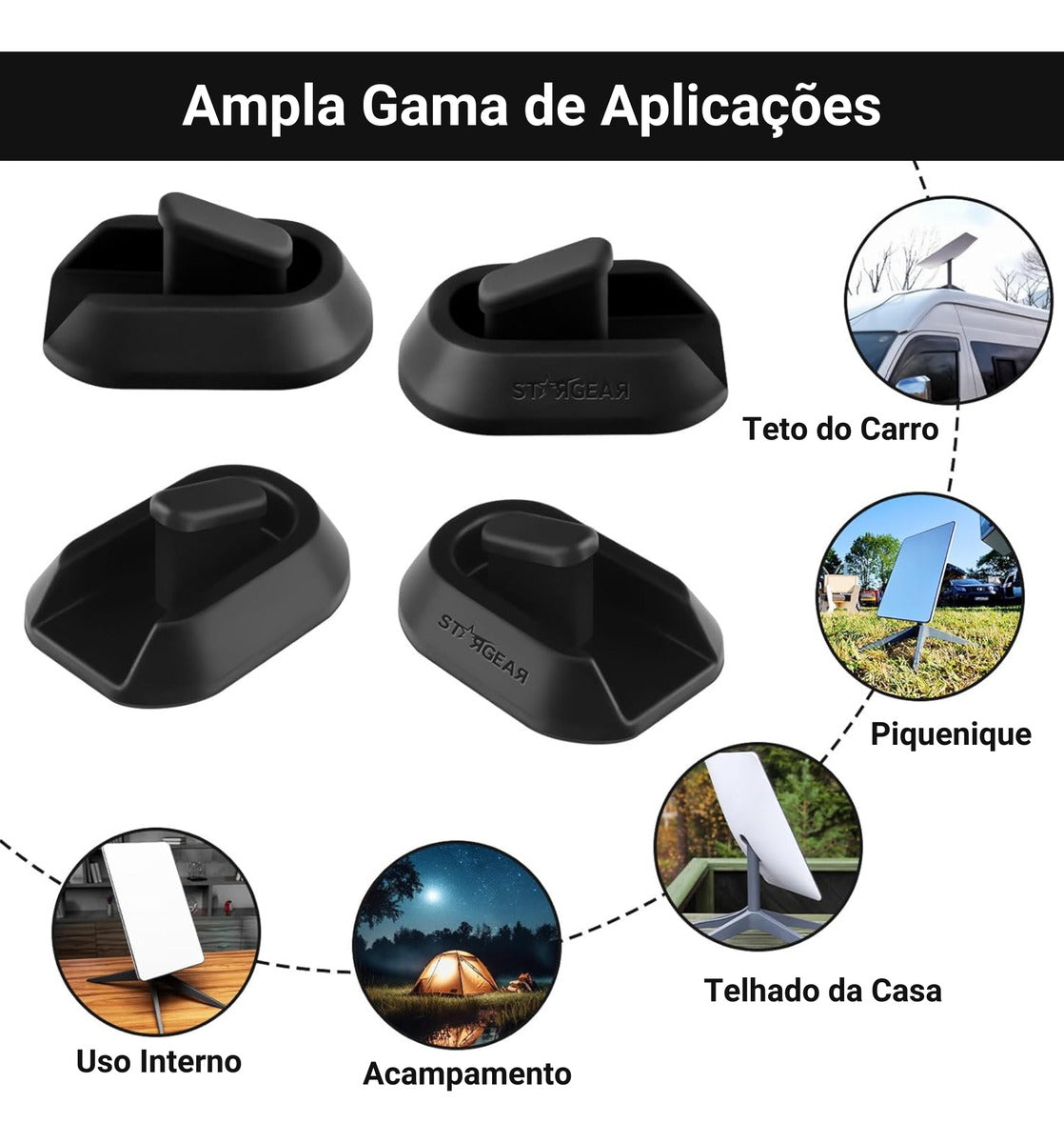 Capa Protetora De Silicone Para Suporte Starlink Gen 2 Kit 6