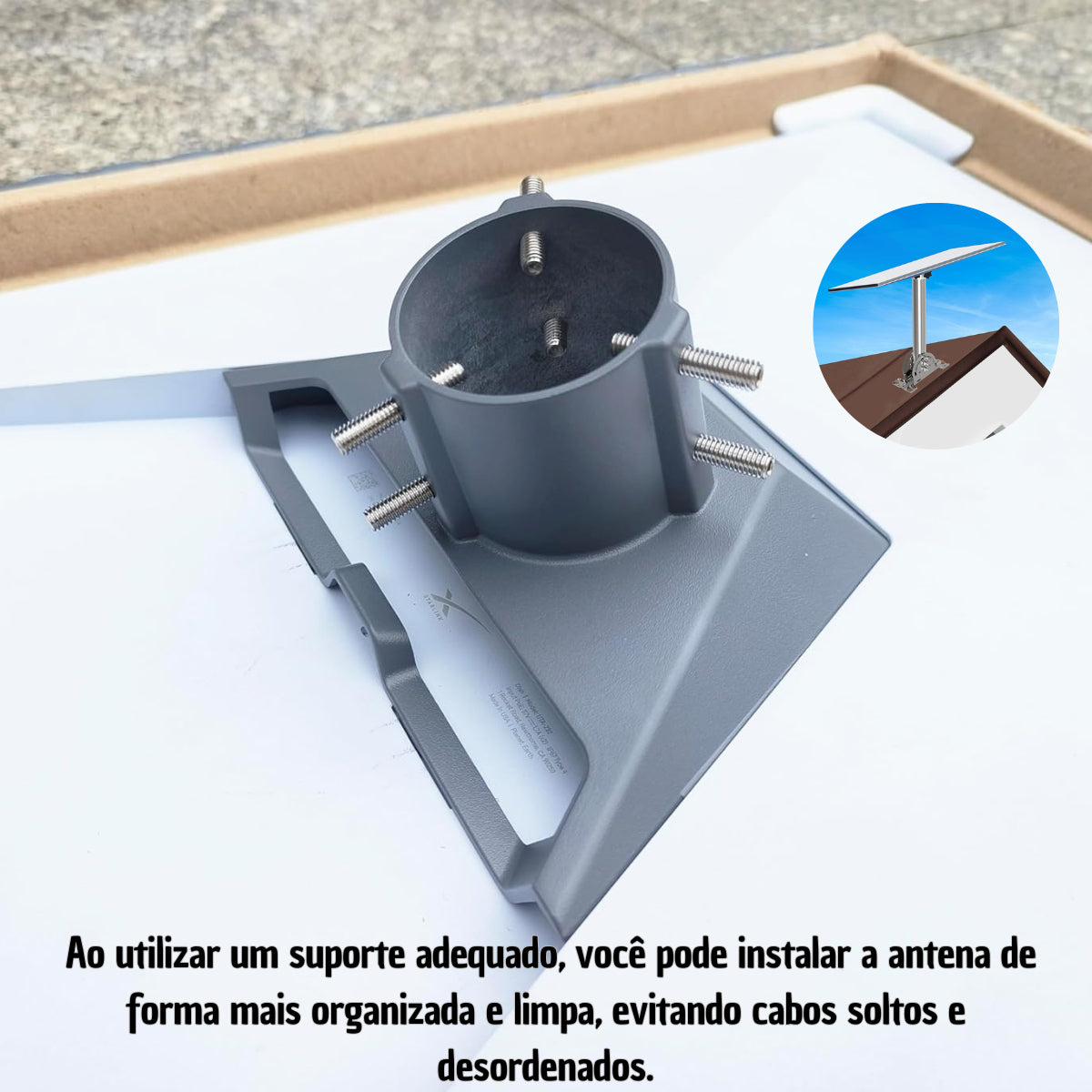 Base Suporte Starlink P/ Tubo Da Antena Gen 3 Adaptador