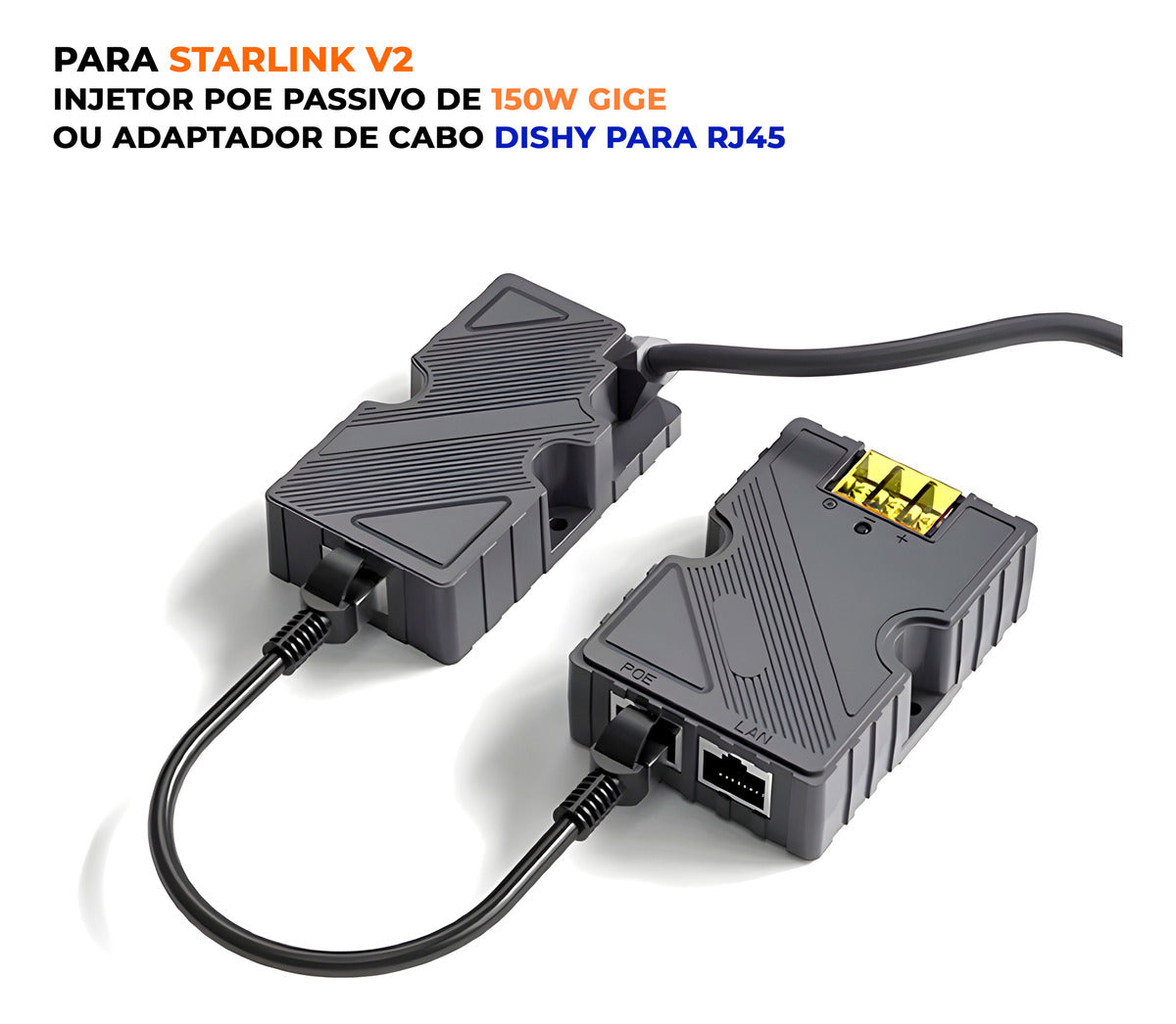 Kit Adaptador E Injector Poe Starlink Gen 2 Cabo Dishy Rj45