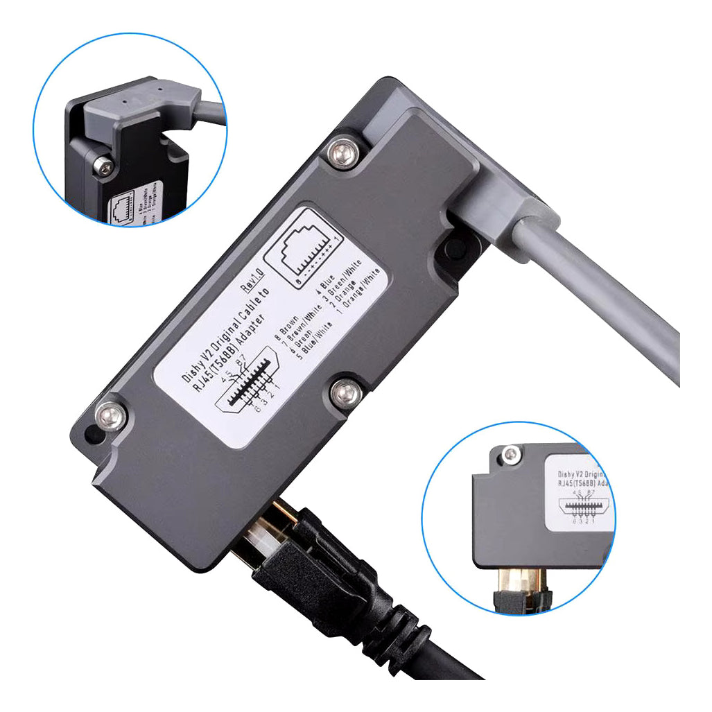 Adaptador P/ Antena Dishy Starlink V1 / V2 Conversor Rj45
