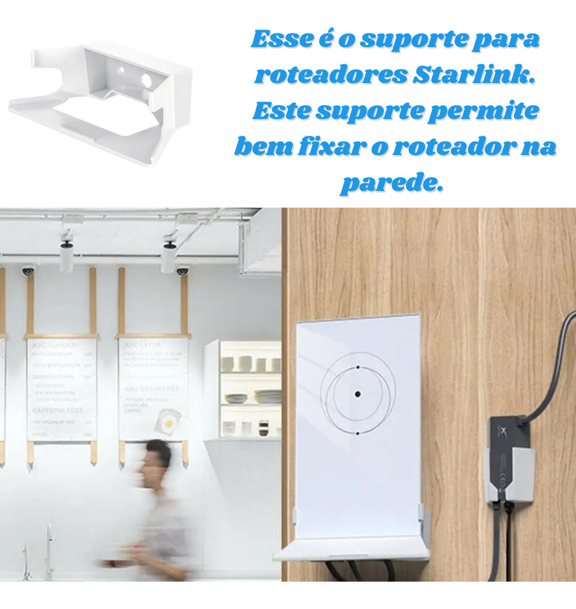 Suporte Para Roteador Starlink Parede Modem / Roteador Wifi