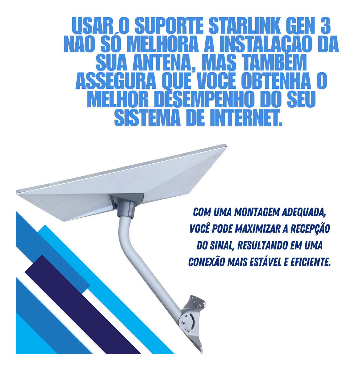 Base Suporte Starlink P/ Tubo Da Antena Gen 3 Adaptador