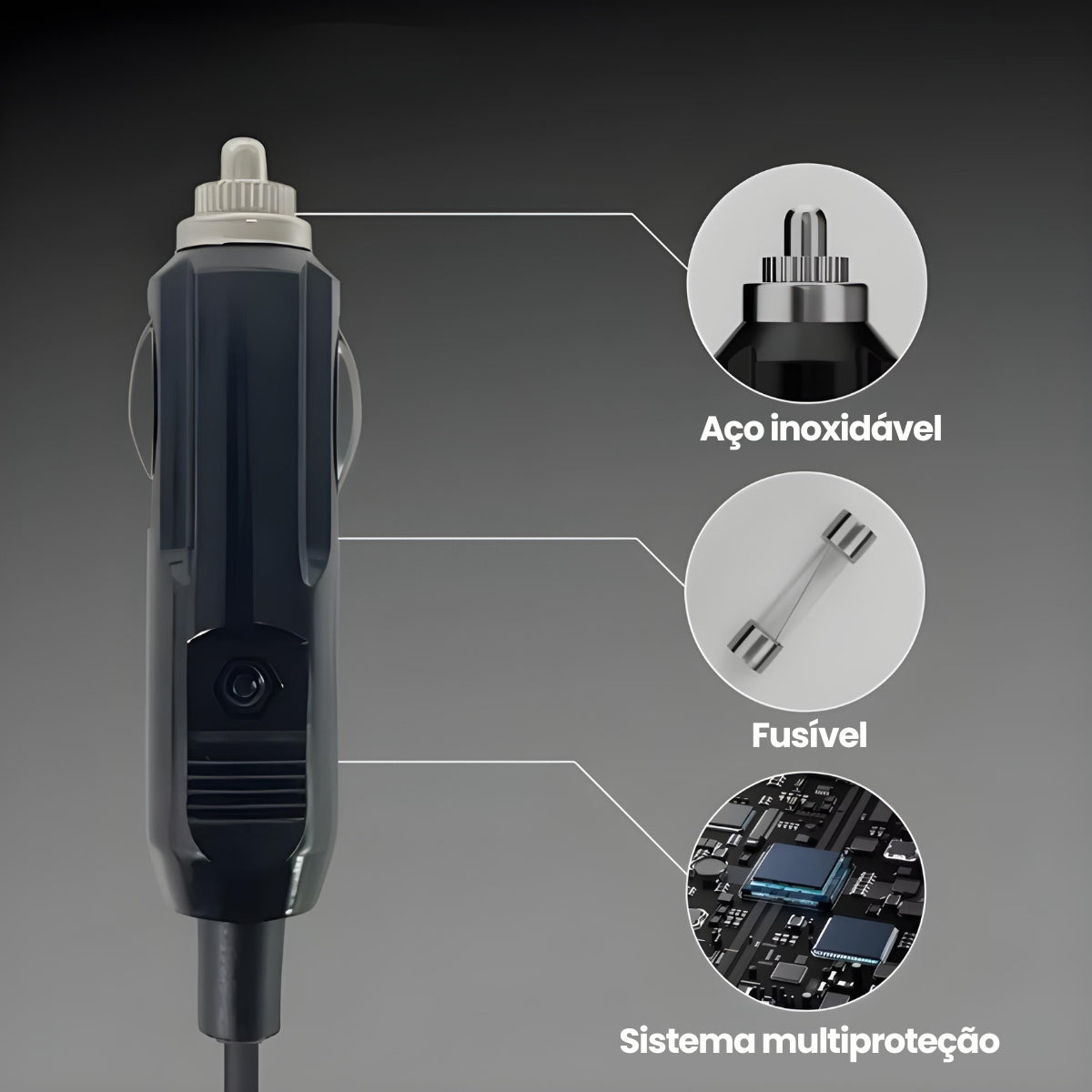 Cabo Veicular Carregador Carro 5 Metros Para Starlink Mini