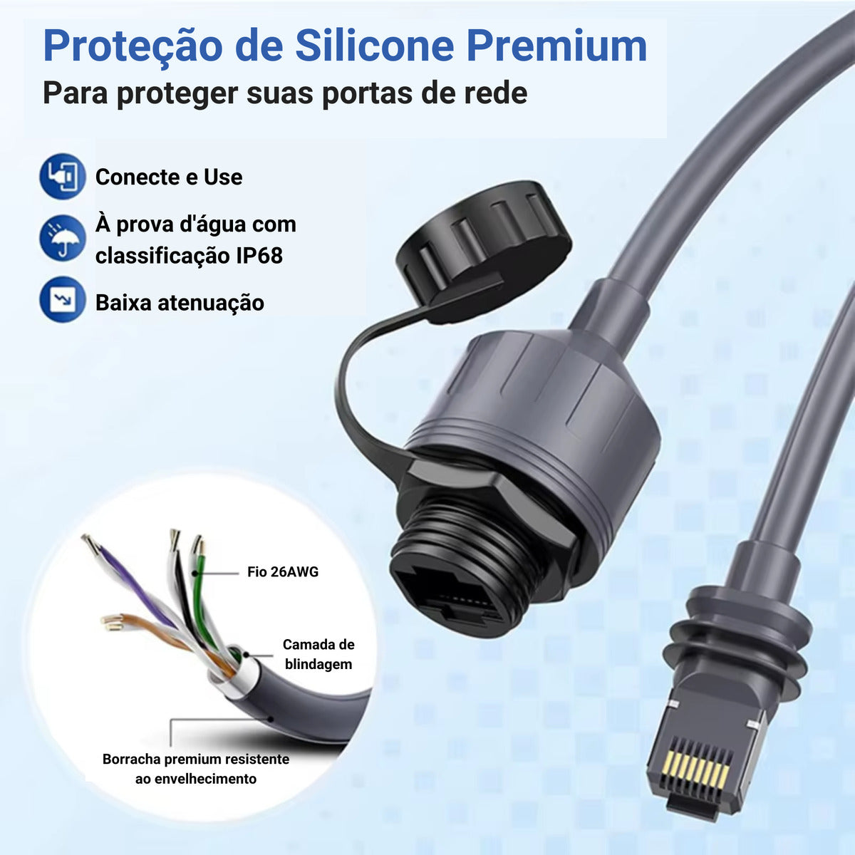 Conector Protetorethernet Rj45 Starlink Mini Alta Resistênci