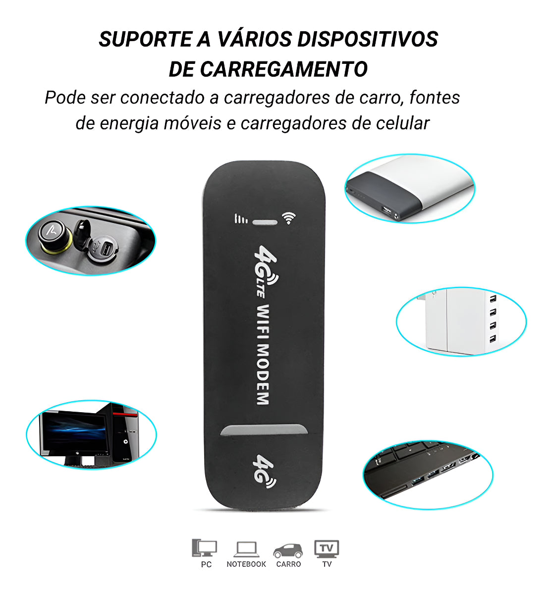 Modem 4g Lte Mini Roteador Wifi Desbloqueado Usb Portátil