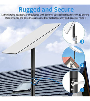 Base Ajustável Alumínio P/ Antena Starlink V2 Externa