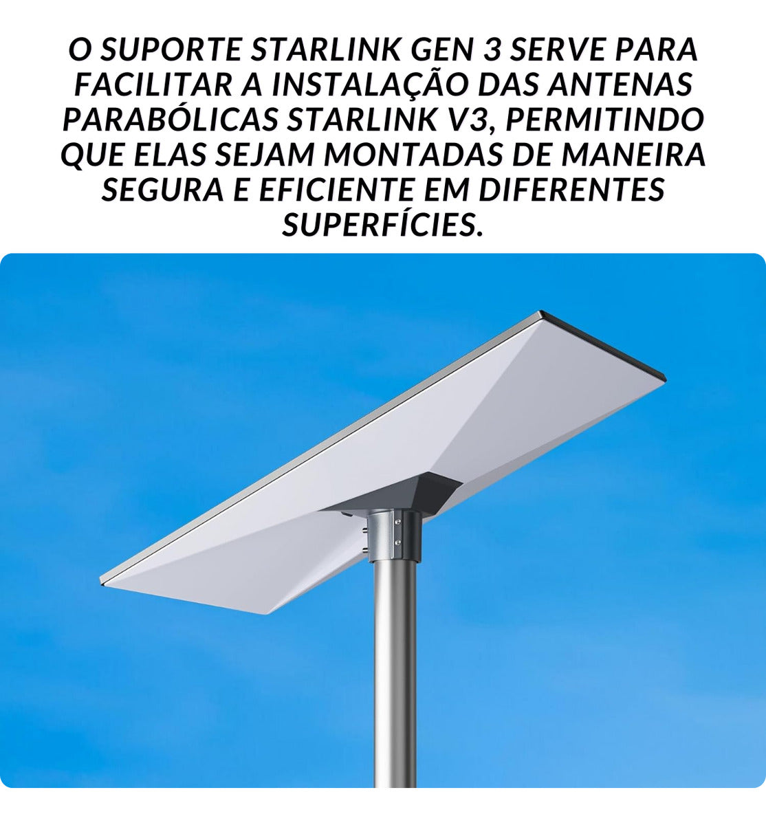 Base Suporte Starlink P/ Tubo Da Antena Gen 3 Adaptador