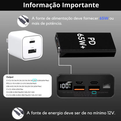 Cabo Starlink Mini 3 Metros Tipo C 100w Compatível