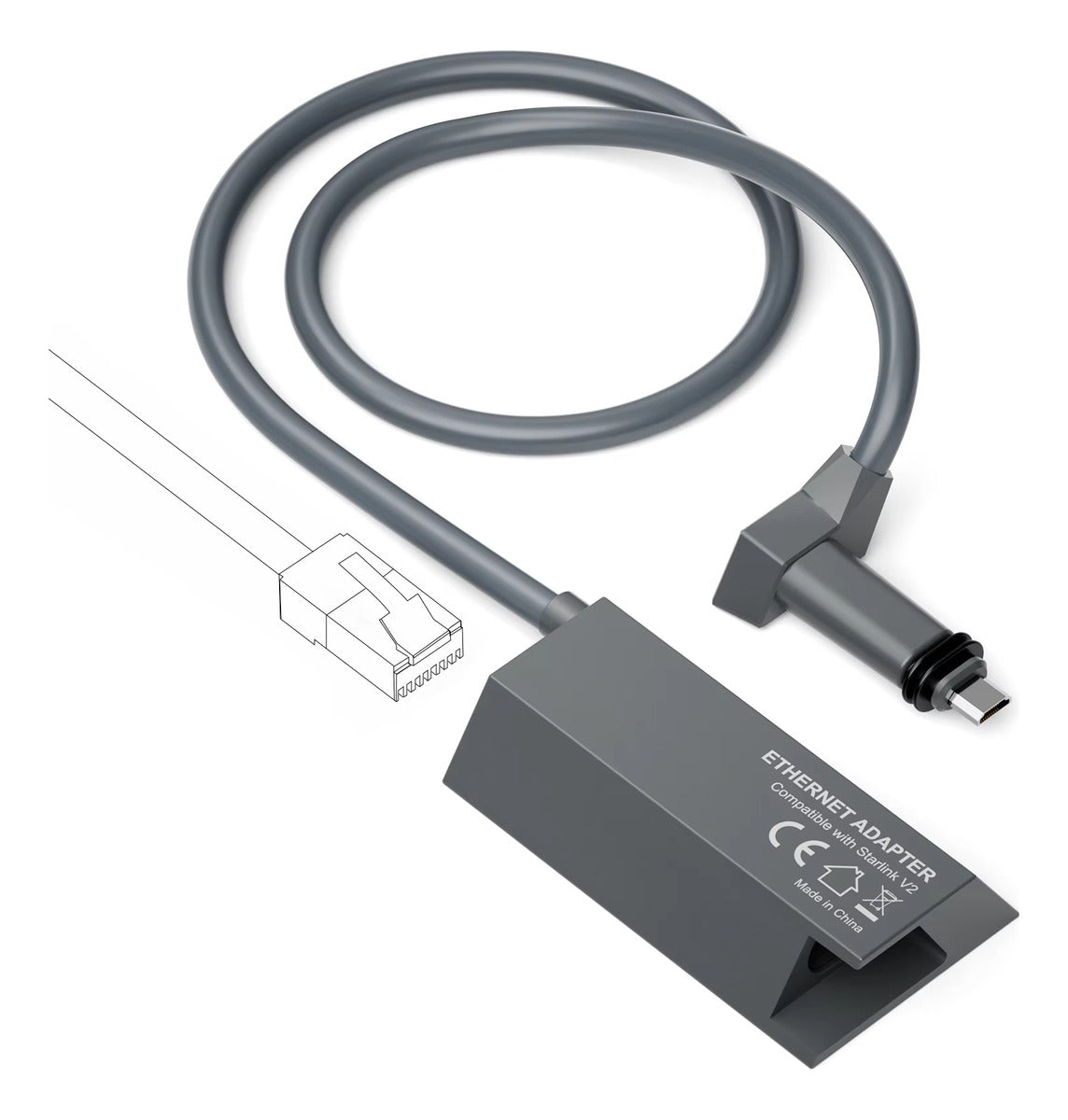 Adaptador Starlink V2 Rj45 Internet Satélite 1200 Mbps