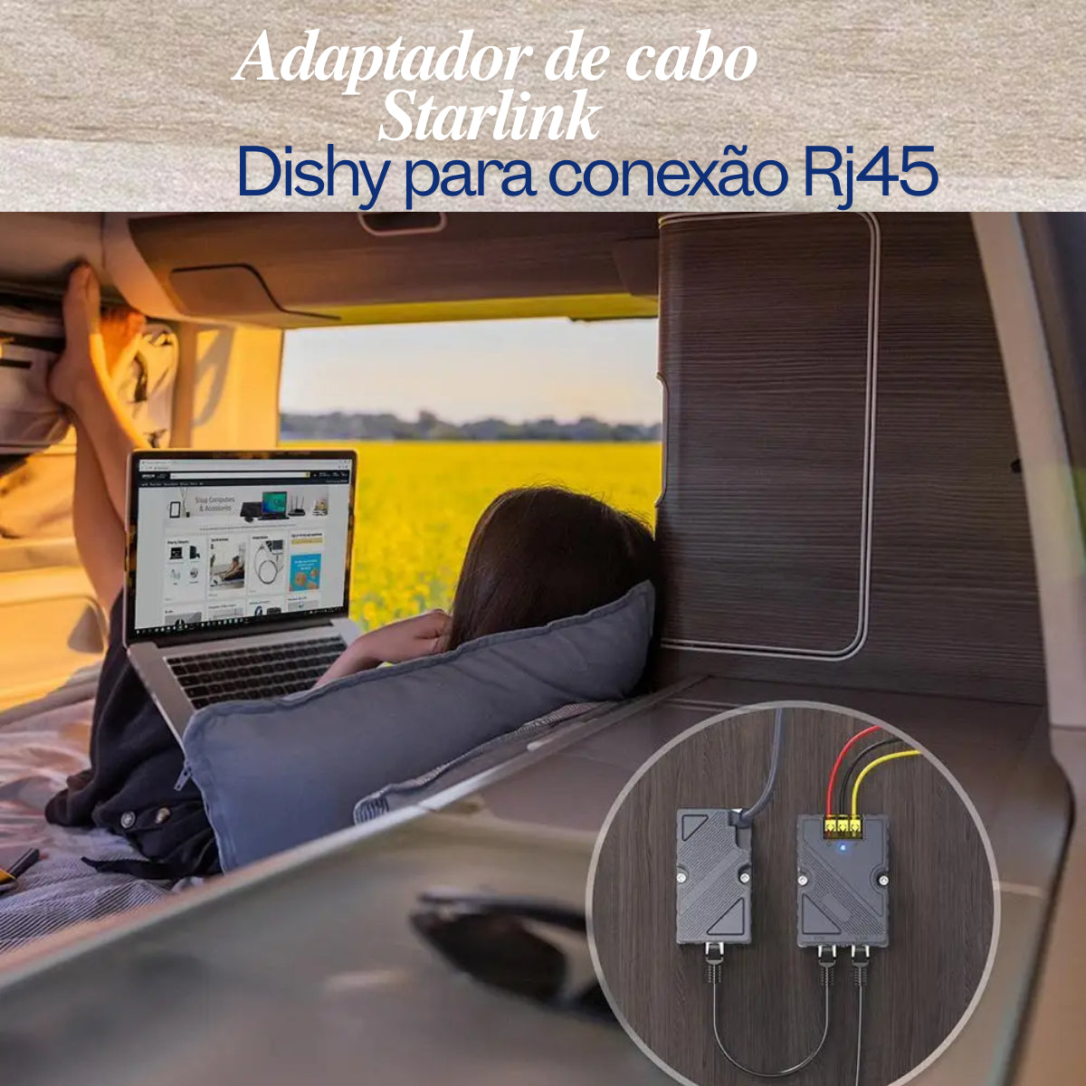 Adaptador Starlink Dishy Rj45 Wireless Internet 1000 Mb/s