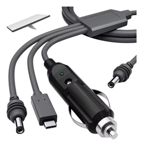 Cabo 3 Em 1 Starlink Mini Usb-c Plug Dc E Isqueiro 12v 24v