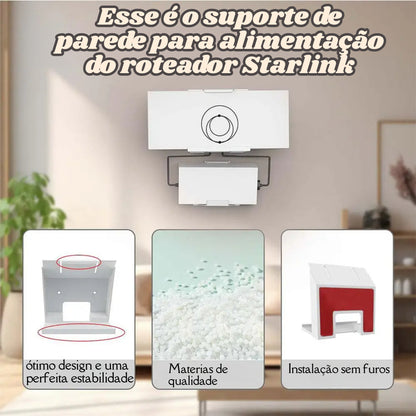 Suporte De Parede P/ Alimentação Do Roteador Starlink Gen 3