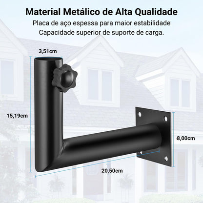 Suporte Mastro Fixação Parede Telhado Antena Starlink V2