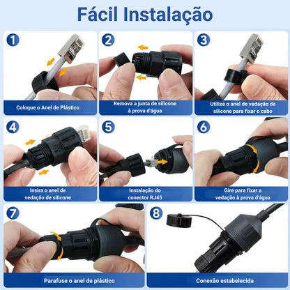 Conector Protetorethernet Rj45 Starlink Mini Alta Resistênci